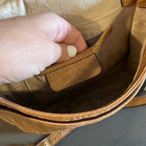 Michael Kors Croc Embossed Crossbody Purse - Picture 9 of 15